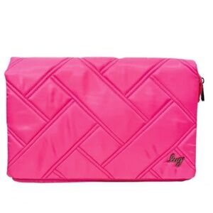 LUG WOMENS NEON PINK QUILTED HUDDLE CROSSBODY SHOULDER PURSE BAG COMPACT
